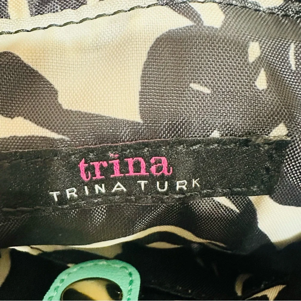 Trina Turk Teal Turquoise Scalloped Crossbody‎ Bag Gold Hardware Pre-owned